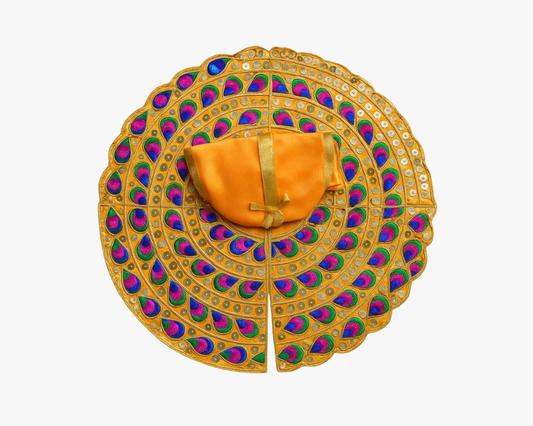 Meenakari Work Yellow Laddu Gopal Fancy Dress