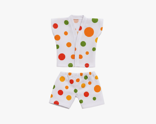 Dot Printed Cotton Night Dress for Ladoo Gopal