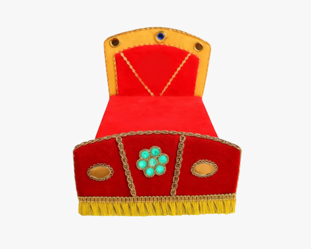 Beautiful Red Color Velvet Bed for Laddu Gopal Lordkart