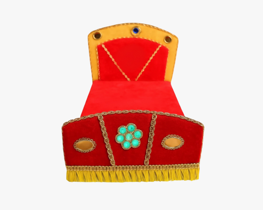 Beautiful Red Color Velvet Bed for Laddu Gopal