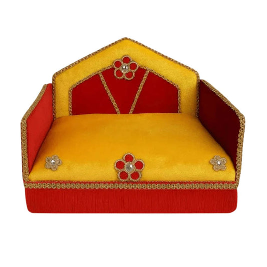 Thakur Ji Yellow Color Sinhasan for Pooja Mandir