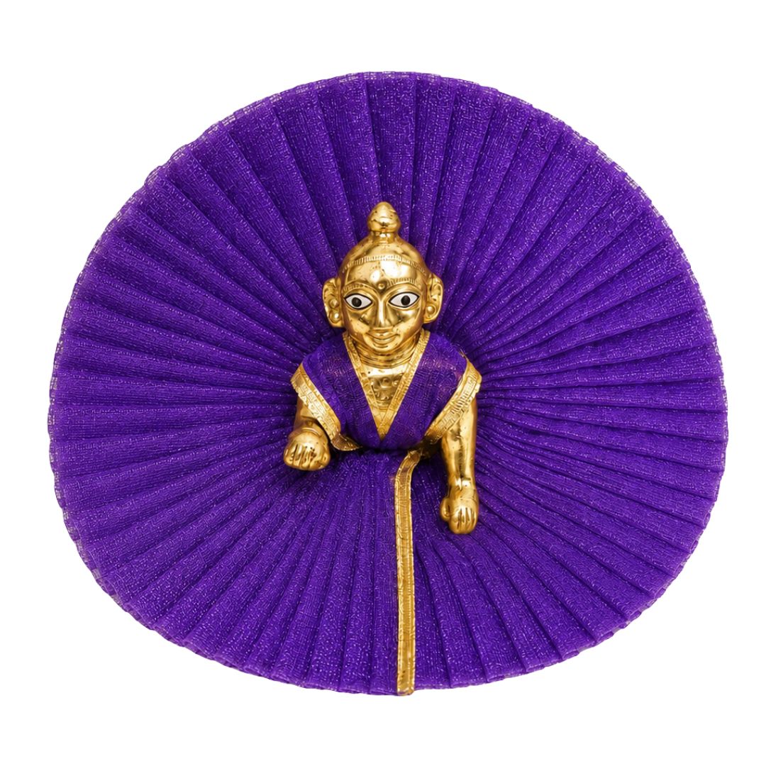 Royal Dark Purple Laddu Gopal Summer Net Dress