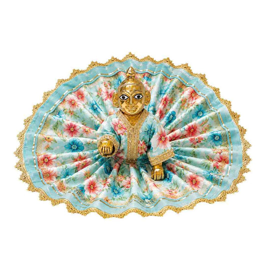 Soothing Sea Green Laddu Gopal Summer Dress Floral Kanha Ji Poshak