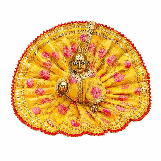 Bright Yellow Laddu Gopal Summer Dress Kanha Ji Wear
