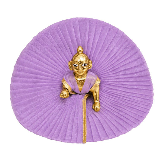 Light Purple Laddu Gopal Summer Net Dress - Breathable