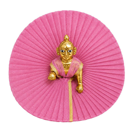 Soft Pink Laddu Gopal Summer Net Dress for Kanha Ji
