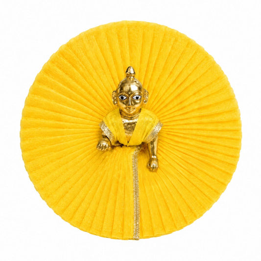 Radiant Yellow Laddu Gopal Summer Net Dress