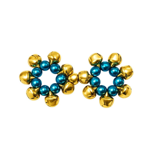 Beautiful Designer Blue Beads Ghungroo Payal for Laddu Gopal (Size 0-6) - Lordkart