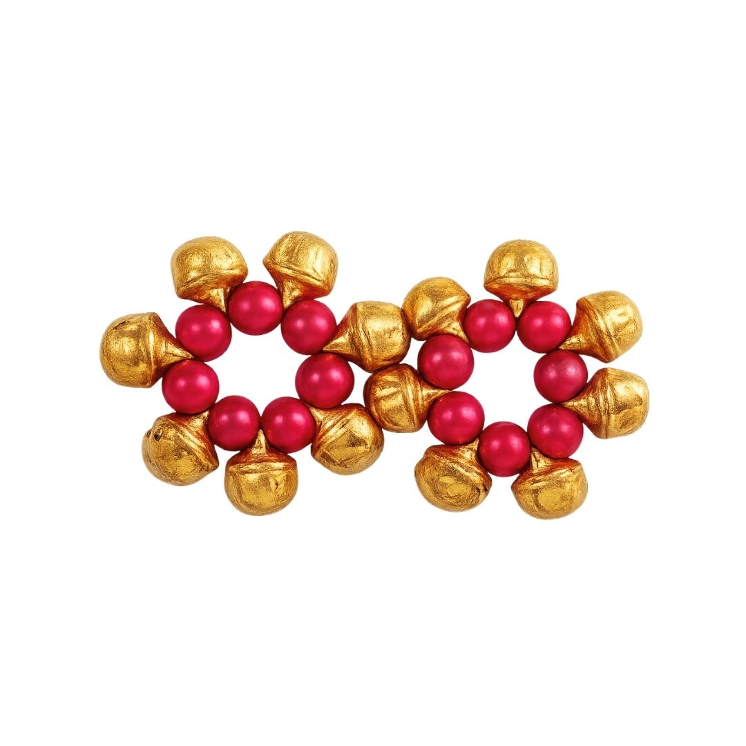 Beautiful Designer Pink Beads Ghungroo Payal for Laddu Gopal (Size 0-6) - Lordkart