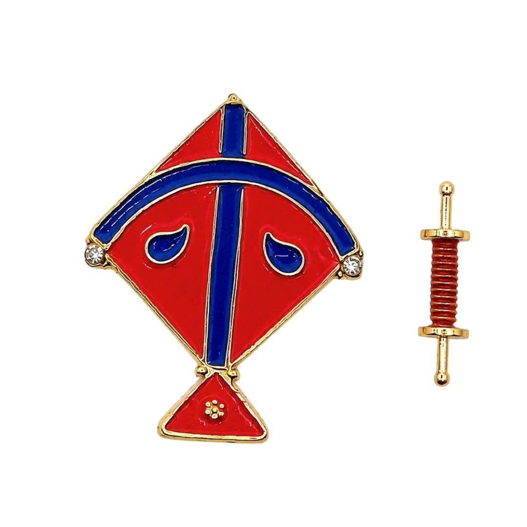 Beautiful Meenakari Red and Blue Kite Combo for Kanha Ji Shringar - Lordkart