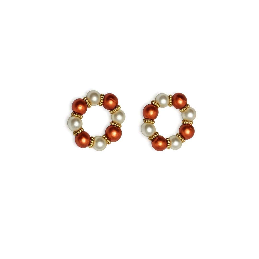 Beautiful Orange Pearl Kangan Set for Laddu Gopal & Kanha Ji (Sizes 0-6) - Lordkart