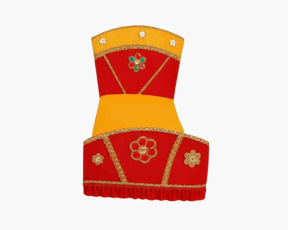 Beautiful Yellow Velvet Bed for Laddu Gopal Ji - Lordkart