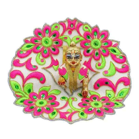 Designer Floral Embroidered Dress for Laddu Gopal ji