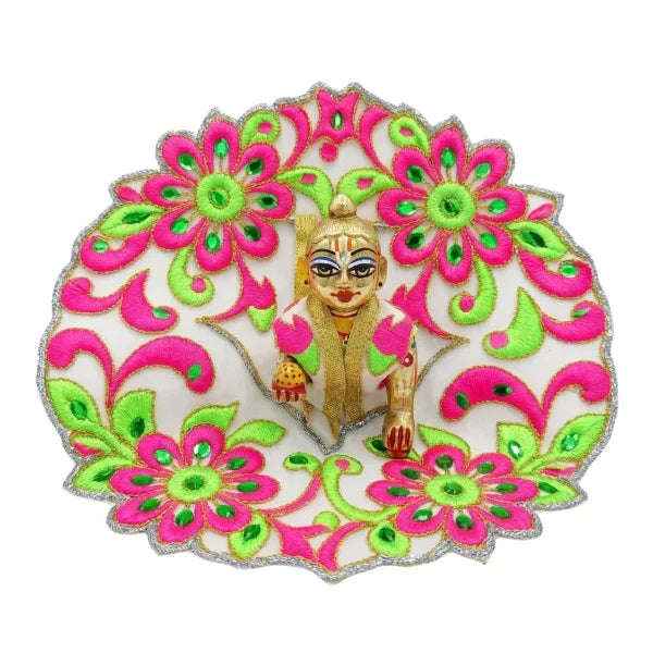 Designer Floral Embroidered Dress for Laddu Gopal ji - Lordkart