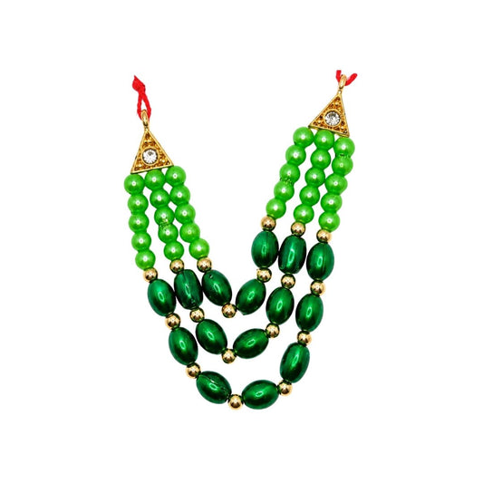 Designer Green Color 3 Layer Beads Laddu Gopal Mala for Shringar - Lordkart
