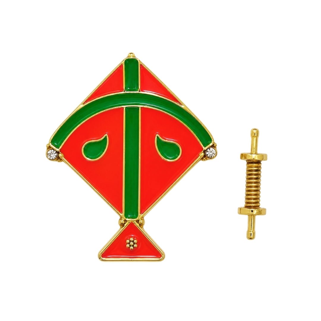 Designer Meenakari Orange and Green Kite Combo for Bal Gopal Shringar - Lordkart