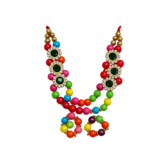 Fancy Design Multicolor Beads Mala Kangan Set for Laddu Gopal Shringar - Lordkart