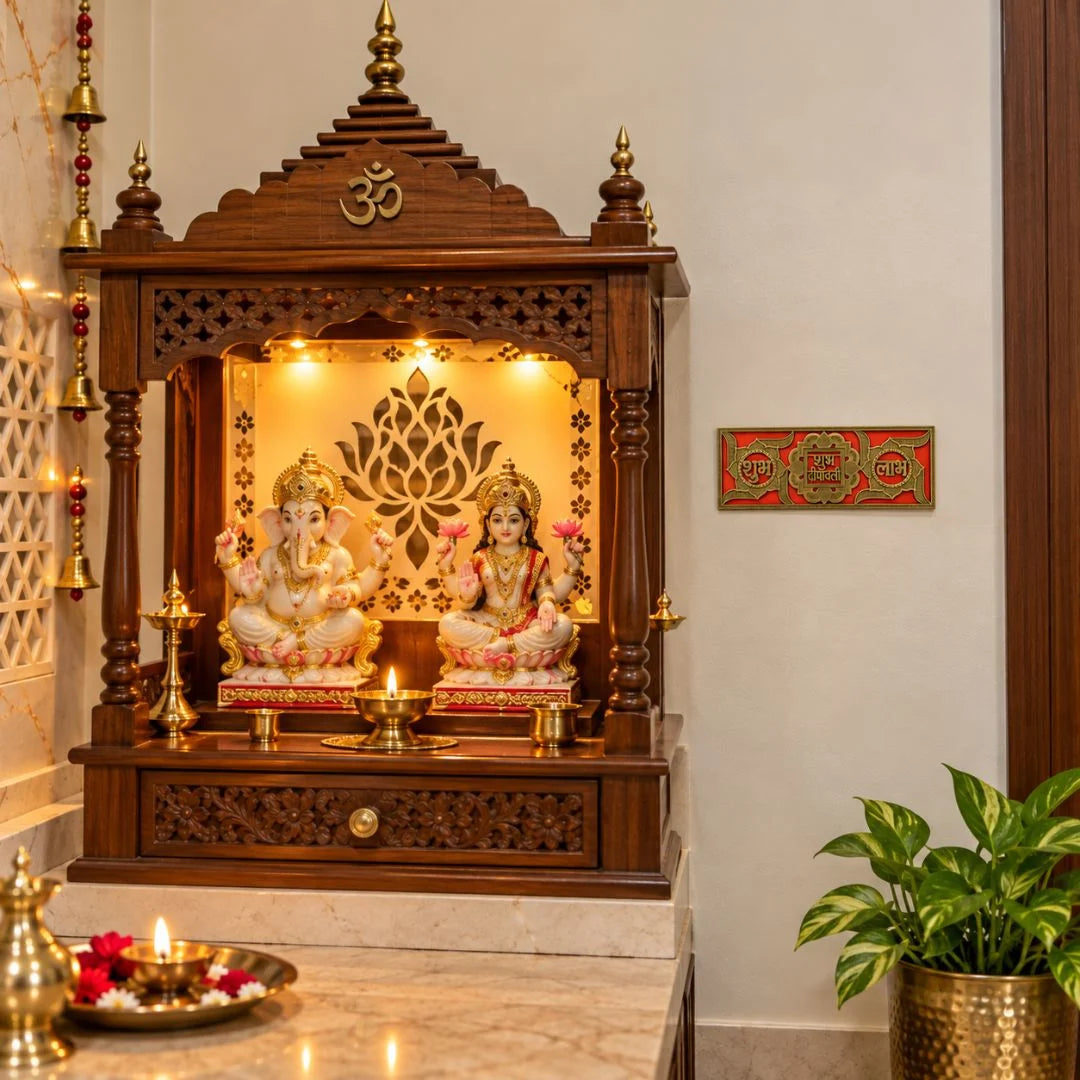 Premium Waterproof Shubh Dipawali & Shubh-Labh Plastic Wall Sticker
