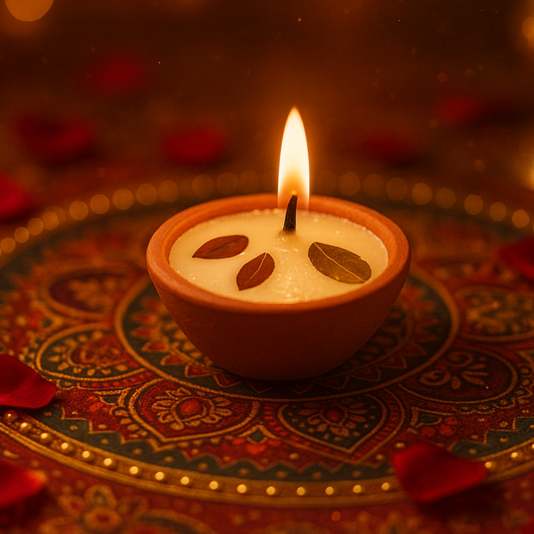 handcrafted flower candles