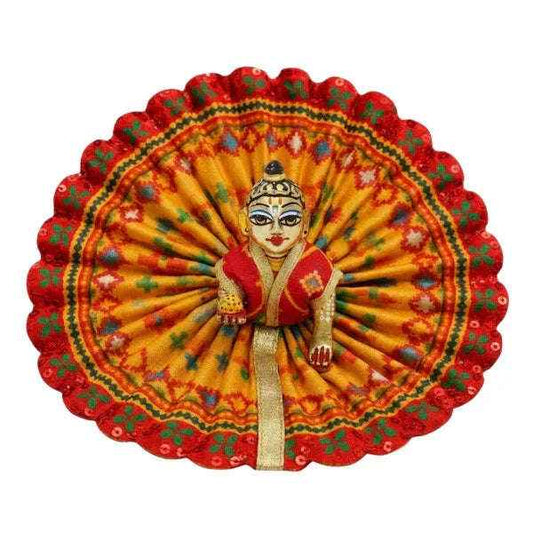 Lace Decorated Yellow Laddu Gopal Summer Dress - Lordkart