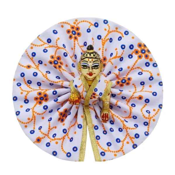 Laddu Gopal Cotton Orange Dress for Summer - Lordkart