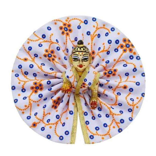 Laddu Gopal Cotton Orange Dress for Summer - Lordkart