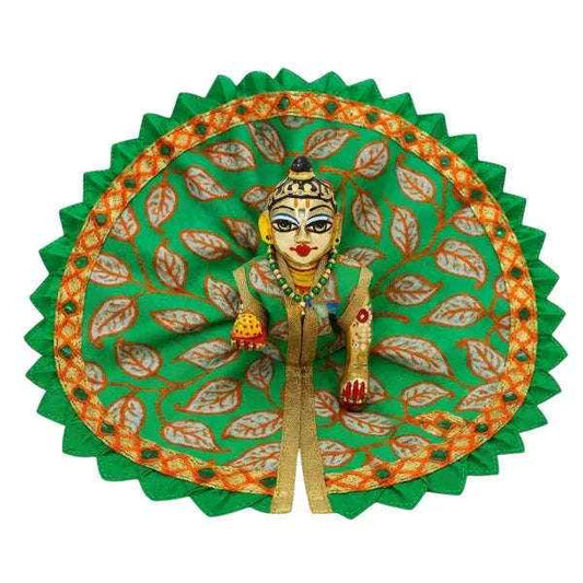 Leaf Printed Green Summer Poshak for Bal Gopal - Lordkart