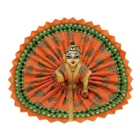 Leaf Printed Orange Summer Poshak for Bal Gopal - Lordkart