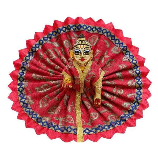 Leaf Printed Pink Summer Poshak For Bal Gopal - Lordkart