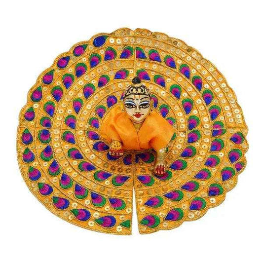 Meenakari Work Yellow Laddu Gopal Fancy Dress