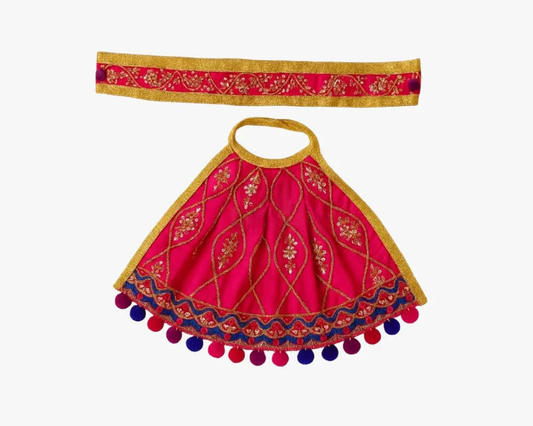 Pink Lehenga Chunri with Patka for Maa Durga Lordkart