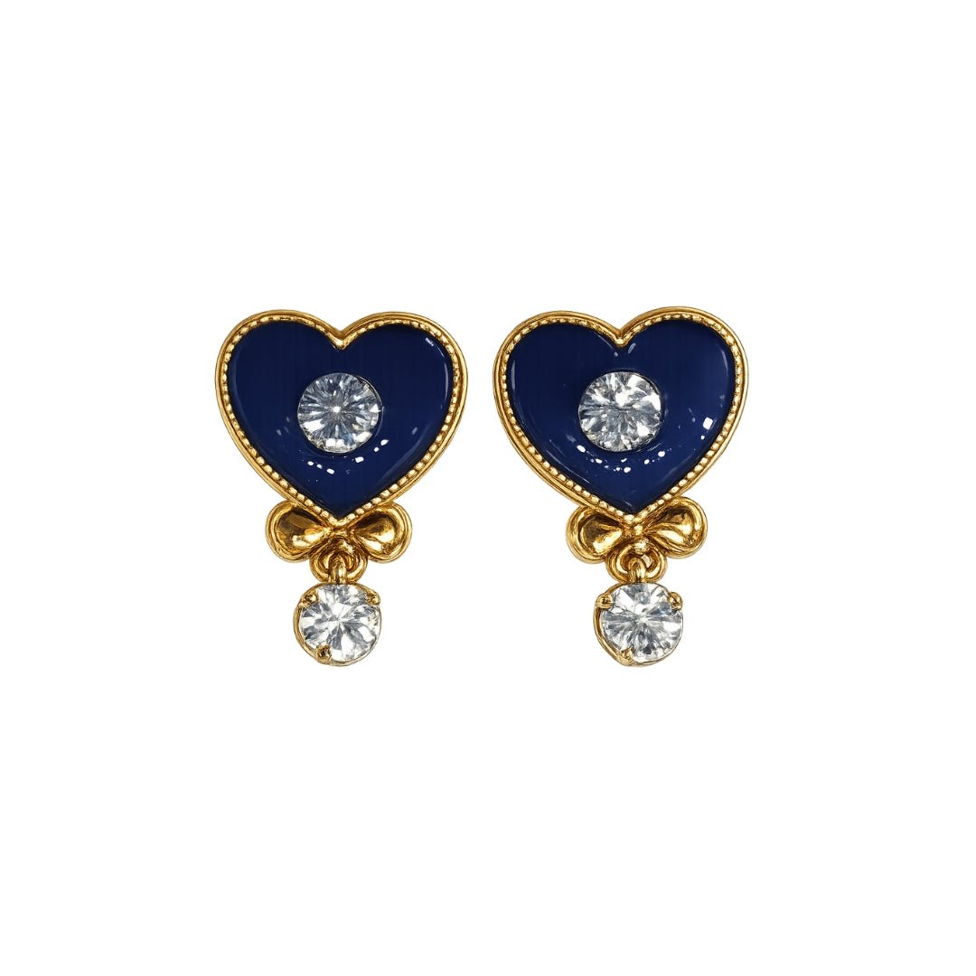 Premium Designer Blue Jarkan Stone Laddu Gopal Earring (Size 0-6) - Lordkart