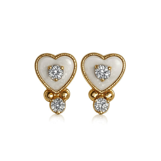 Premium Designer White Jarkan Stone Laddu Gopal Earring (Size 0-6) - Lordkart