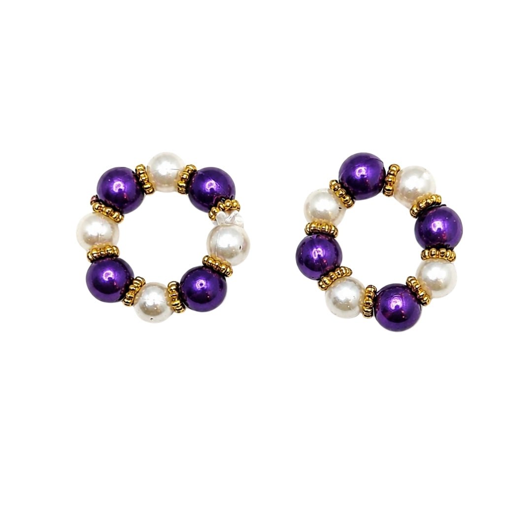 Premium Purple & Silver Pearl Kangan for Laddu Gopal (Sizes 2, 3, 4) - Lordkart