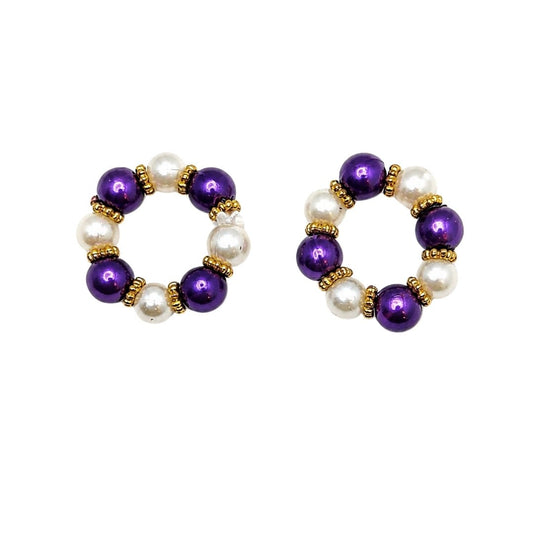Premium Purple & Silver Pearl Kangan for Laddu Gopal (Sizes 2, 3, 4) - Lordkart
