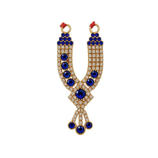 Royal Blue Stone 2 Inch Necklace for Laddu Gopal