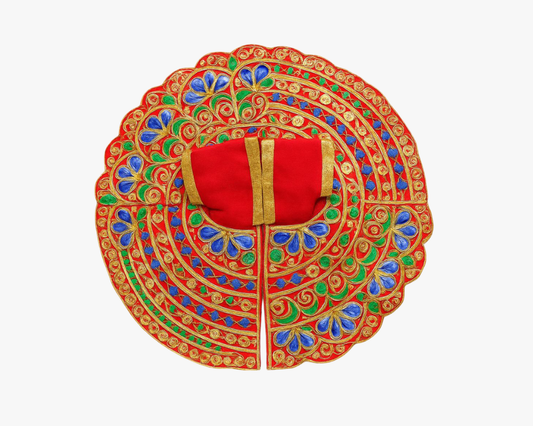 Meenakari Work Red Laddu Gopal Fancy Dress