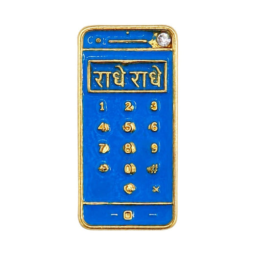 Sky Blue Metal Smartphone Toy for Laddu Gopal - Radhe Radhe Edition - Lordkart
