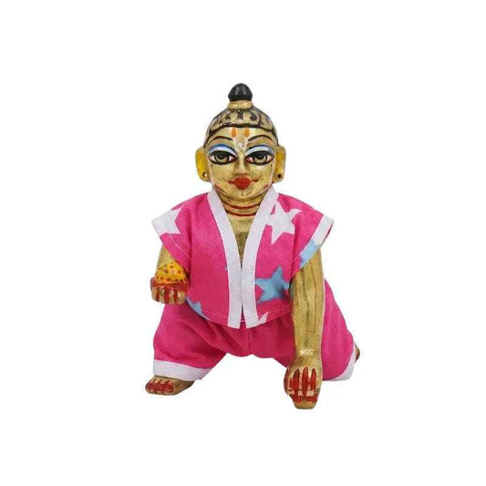 Star Printed Pink Cotton Night Suit for Laddu Gopal