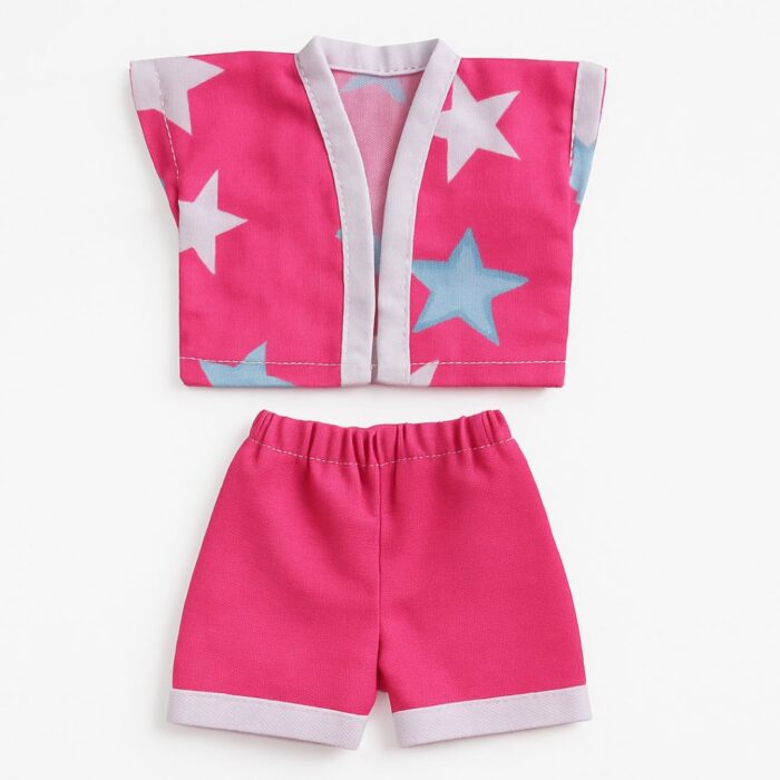 Beautiful Star Printed Pink Color Cotton Summer Night Suit for Laddu Gopal