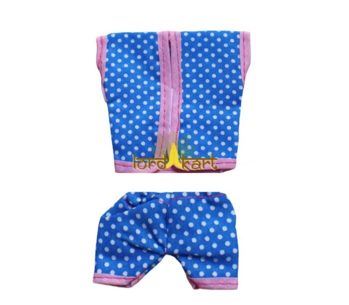 Beautiful Blue and Pink Color Cotton Summer Night Suit for Laddu Gopal