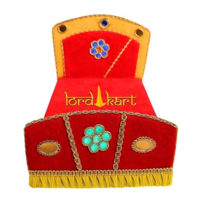 Beautiful Red Velvet Bed for Laddu Gopal Ji for Janmashtmi