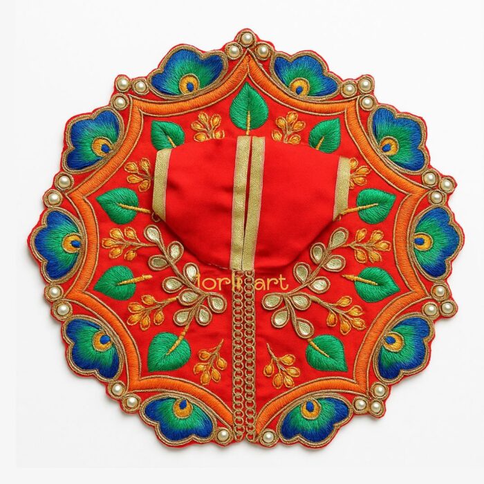 Krishna Janmashtami Fancy Kanha ji Poshak Red Color for Laddu Gopal