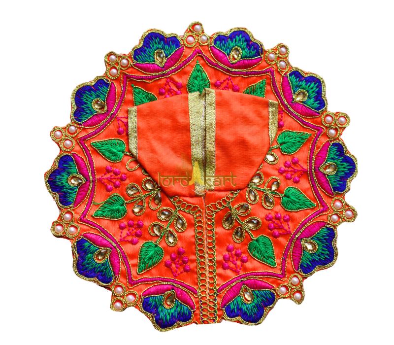 Krishna Janmashtami Fancy Kanha ji Poshak Orange Color for Laddu Gopal