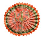 Krishna Janmashtami Leaf Printed Orange Color Summer Poshak For Bal Gopal